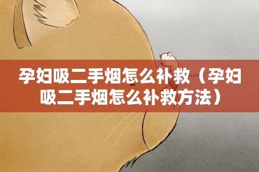 孕妇吸二手烟怎么补救（孕妇吸二手烟怎么补救方法）