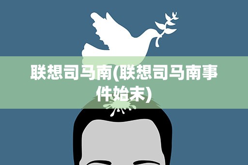 联想司马南(联想司马南事件始末)