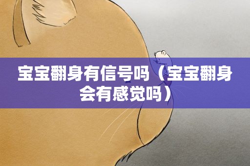 宝宝翻身有信号吗（宝宝翻身会有感觉吗）