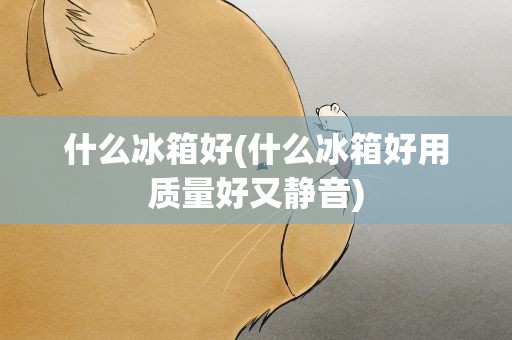 什么冰箱好(什么冰箱好用质量好又静音)