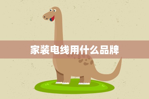 家装电线用什么品牌