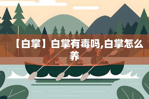 【白掌】白掌有毒吗,白掌怎么养