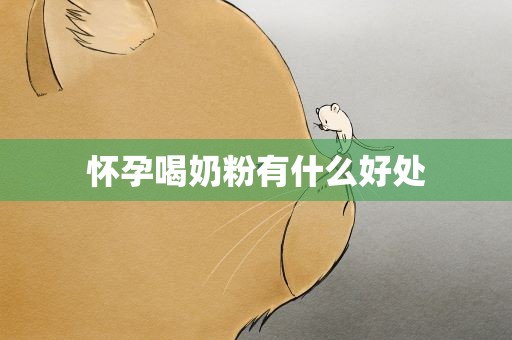 怀孕喝奶粉有什么好处