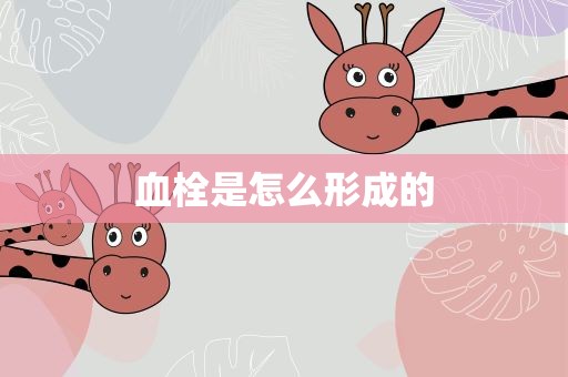 血栓是怎么形成的