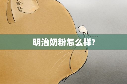 明治奶粉怎么样?