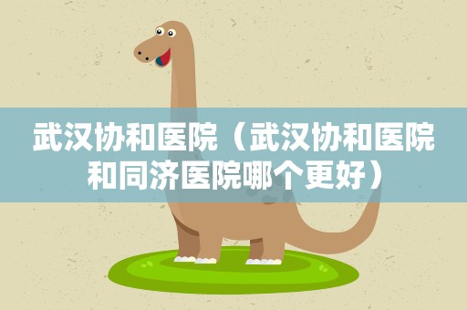 武汉协和医院（武汉协和医院和同济医院哪个更好）