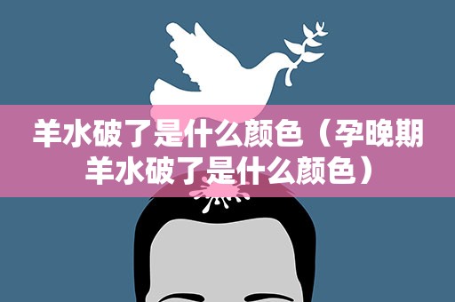 羊水破了是什么颜色（孕晚期羊水破了是什么颜色）
